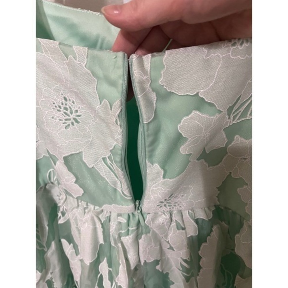 NWT Lulus Proof of Perfection Mint Green Floral Tiered Tie-Strap Midi Dress XL - Picture 8 of 10